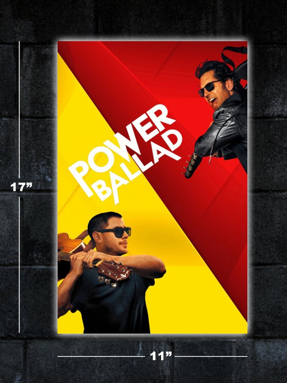 Power Ballad movie poster - 11x17 wall art print merch Nick Jonas Paul Rudd